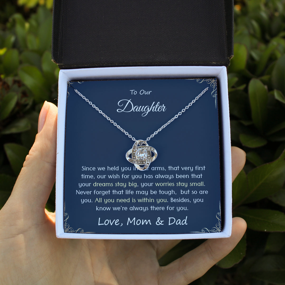 To Our Daughter Necklace | Life is tough, so are you | Necklace for Daughter | Necklace from Parents to Daughter | Daughter necklace