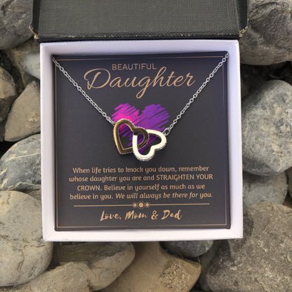 To Our Daughter - Believe in yourself - necklace | Necklace for Daughter | Necklace from Parent to Daughter | Daughter necklace