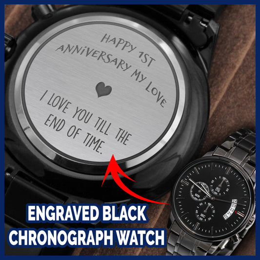 One year anniversary gifts for Boyfriend | Anniversary gifts for boyfriend 1 year | Gifts for him- I Love You Till The End Of Time | Husband 1st Anniversary Gift | Boyfriend Anniversary Watch | Boyfriend Anniversary Gift