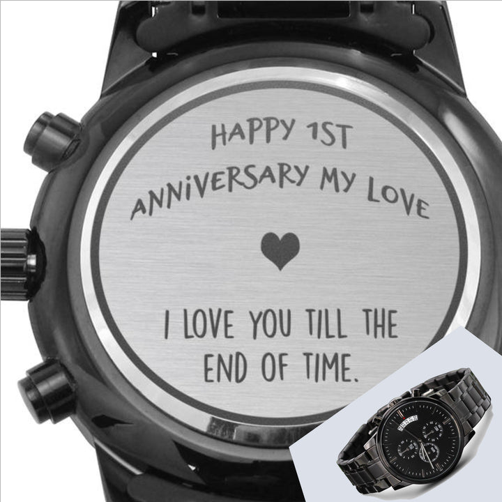To My Boyfriend Anniversary Birthday Christmas Valentines Day Engraved Watch  Gift for Him I Love You Unique Gift BF Keepsake Sentimental - Etsy Israel