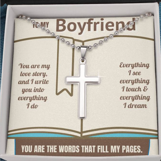 Romantic Gift for Christian Boyfriend | Cross Necklace for Boyfriend