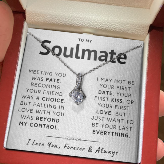 To My Soulmate - Necklace | Anniversary Gift for Girlfriend | Birthday Gift for Partner (188.al.000)