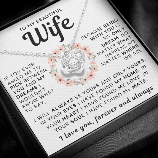 My Beautiful Wife Necklace - In Your Soul I Have Found My Mate (189.lk.016.2)