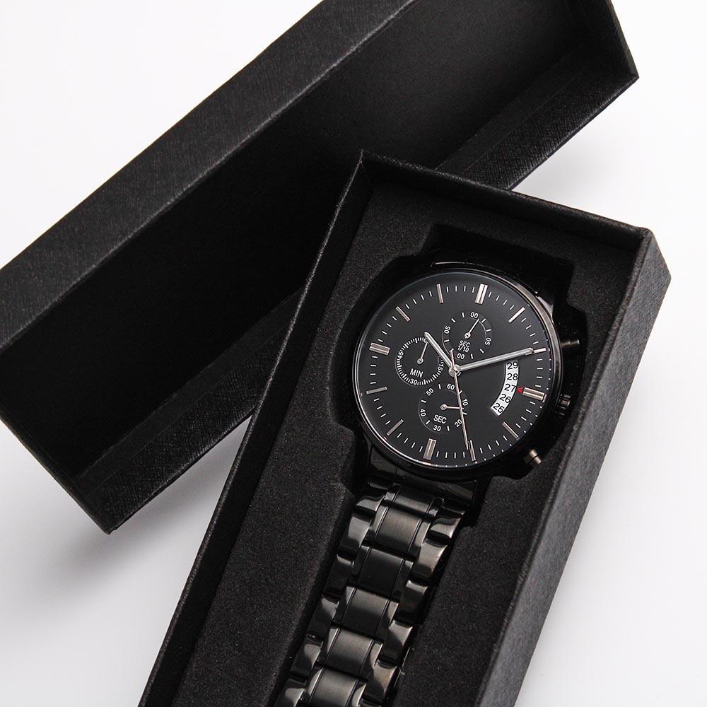 Baby Bump To Daddy Chronograph Watch - Hugs, Kisses & Kicks From Mommy's Tummy - (f.004fp.cw)